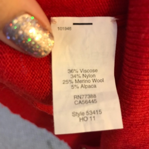 Xs red JCrew turtleneck - Picture 4 of 5